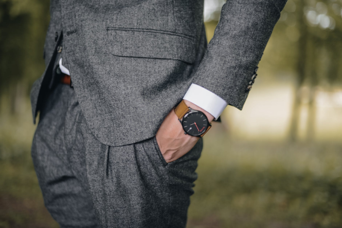 a stylish man wearing a watch